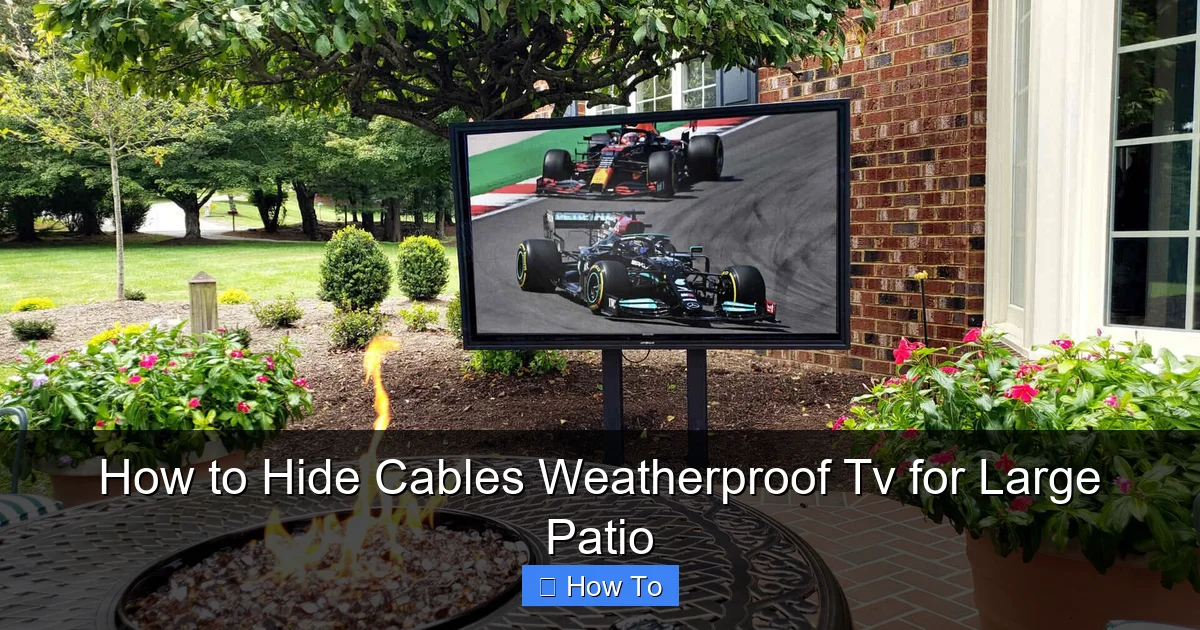 How to Hide Cables Weatherproof Tv for Large Patio