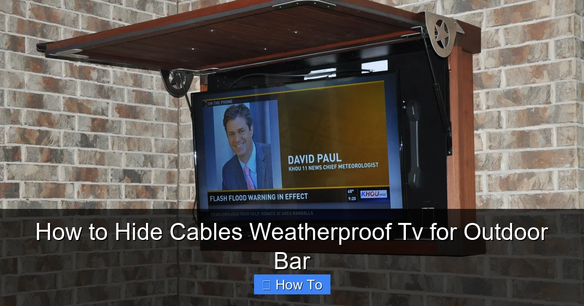 How to Hide Cables Weatherproof Tv for Outdoor Bar