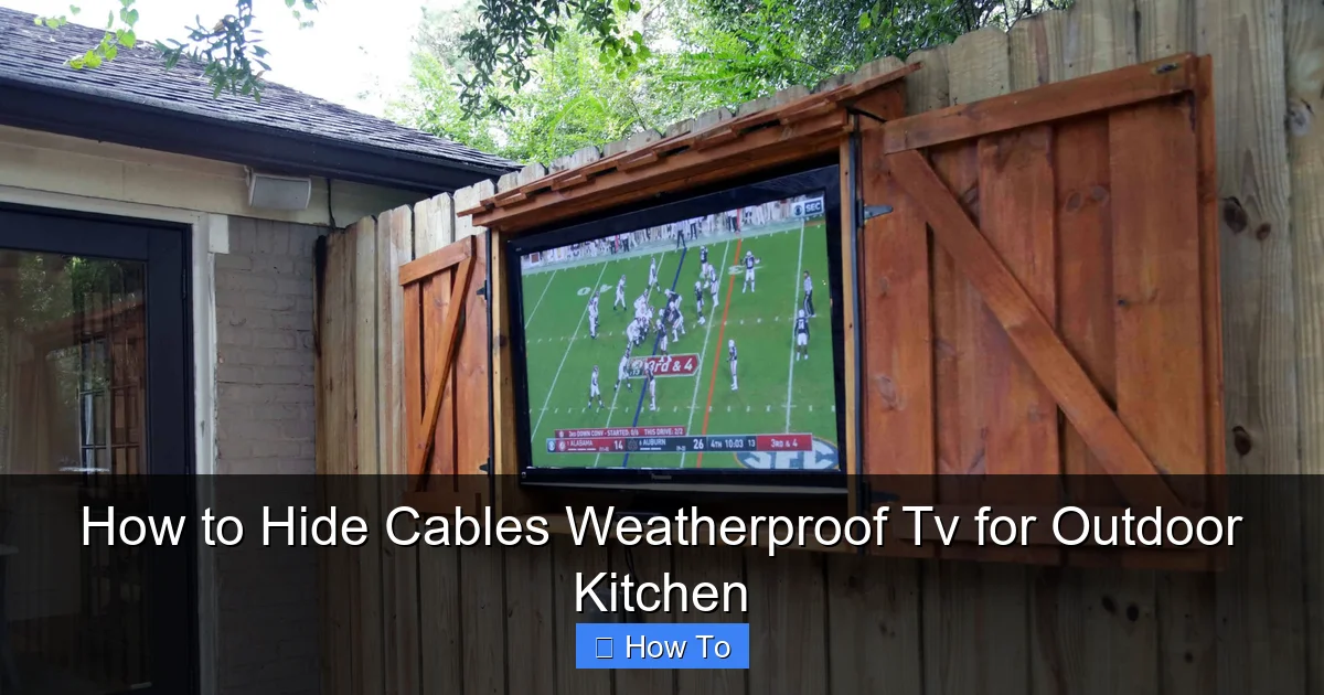 How to Hide Cables Weatherproof Tv for Outdoor Kitchen