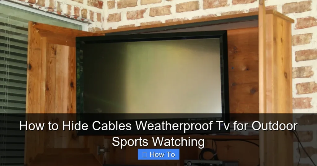 How to Hide Cables Weatherproof Tv for Outdoor Sports Watching