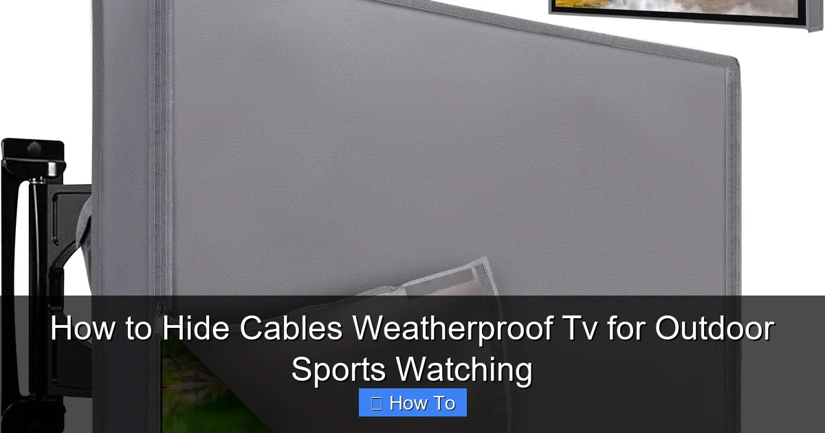 How to Hide Cables Weatherproof Tv for Outdoor Sports Watching