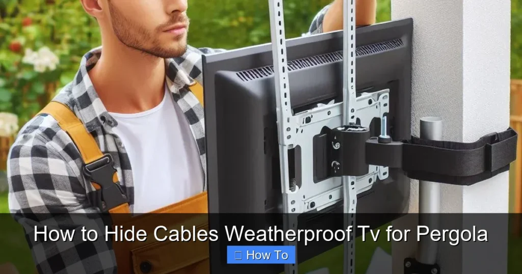 How to Hide Cables Weatherproof Tv for Pergola