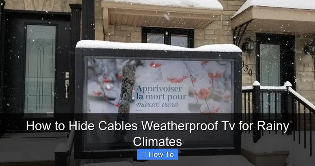 How to Hide Cables Weatherproof Tv for Rainy Climates