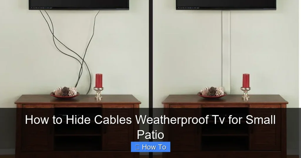 How to Hide Cables Weatherproof Tv for Small Patio