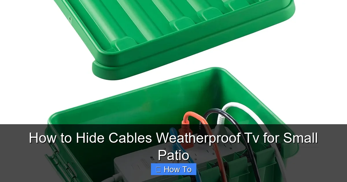 How to Hide Cables Weatherproof Tv for Small Patio