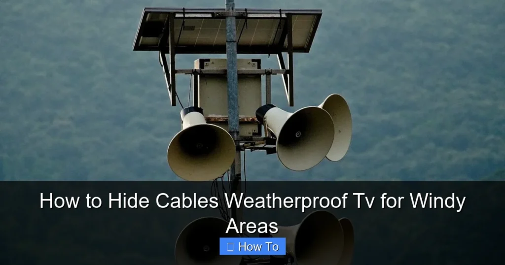 How to Hide Cables Weatherproof Tv for Windy Areas