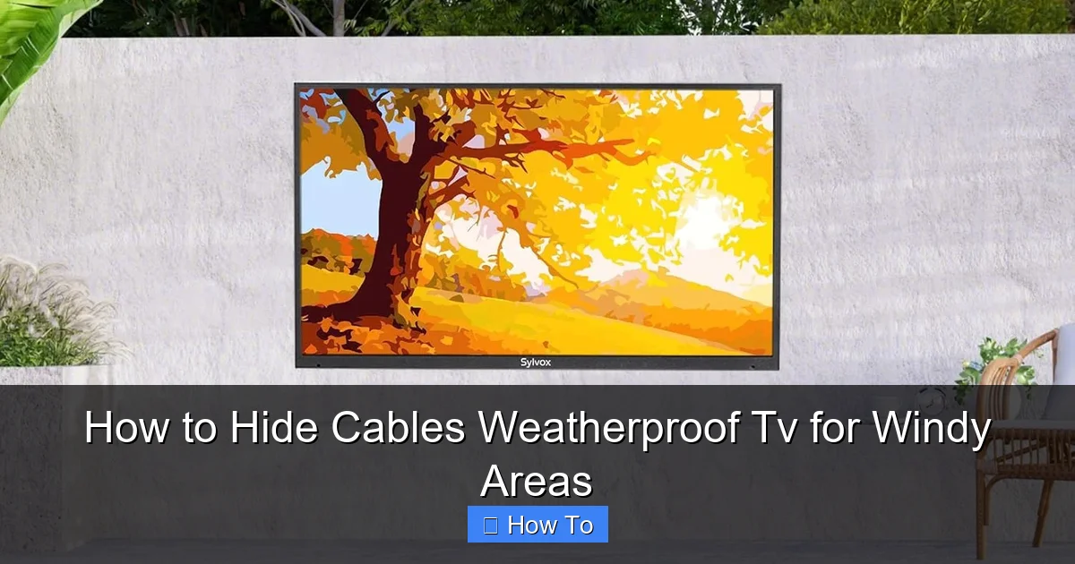 How to Hide Cables Weatherproof Tv for Windy Areas