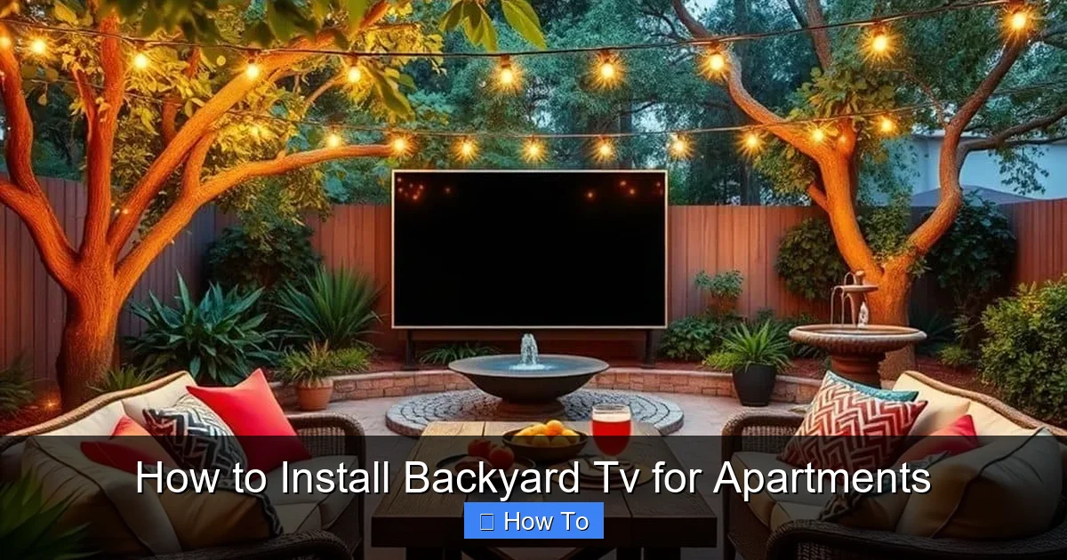 How to Install Backyard Tv for Apartments