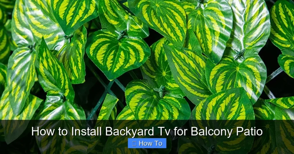 How to Install Backyard Tv for Balcony Patio