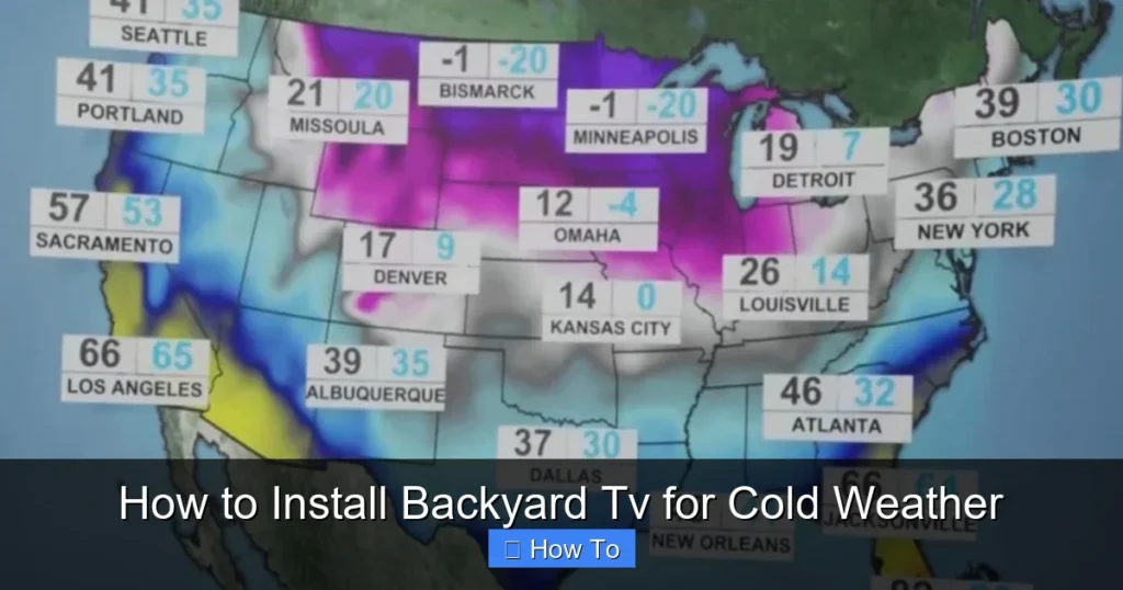 How to Install Backyard Tv for Cold Weather