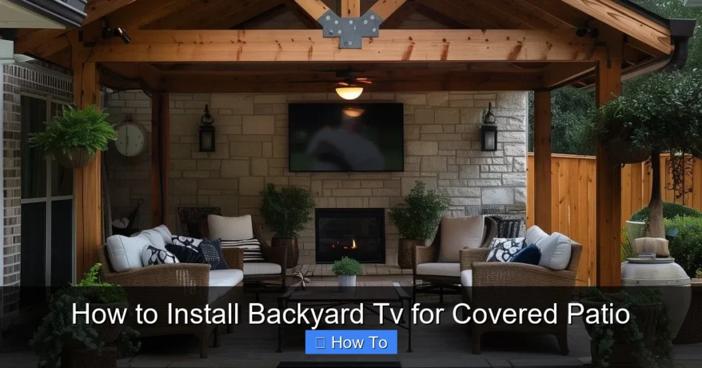 How to Install Backyard Tv for Covered Patio