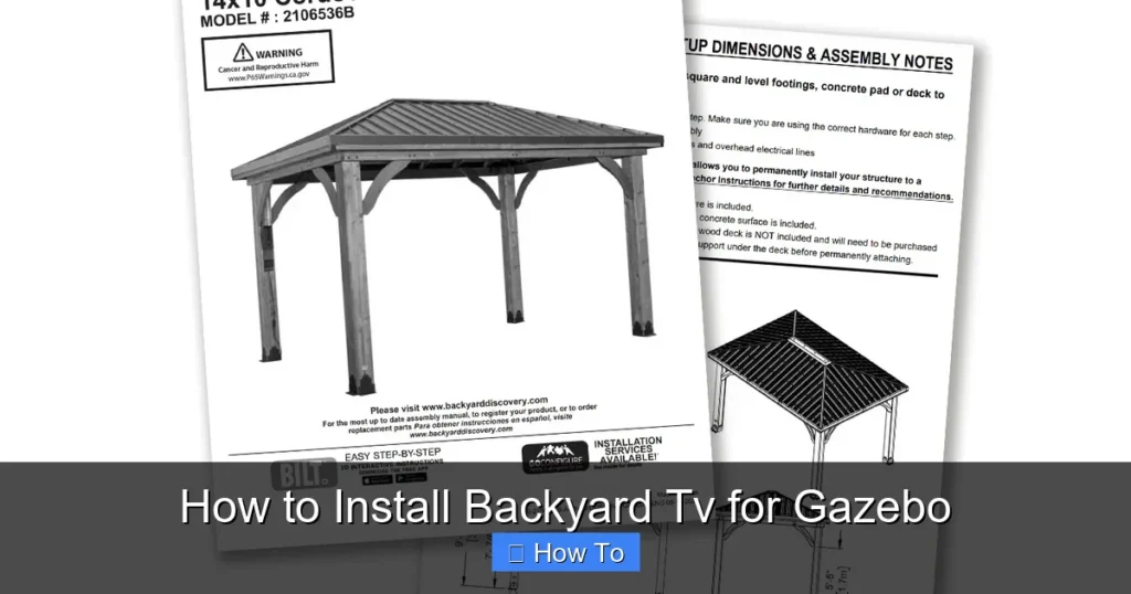 How to Install Backyard Tv for Gazebo