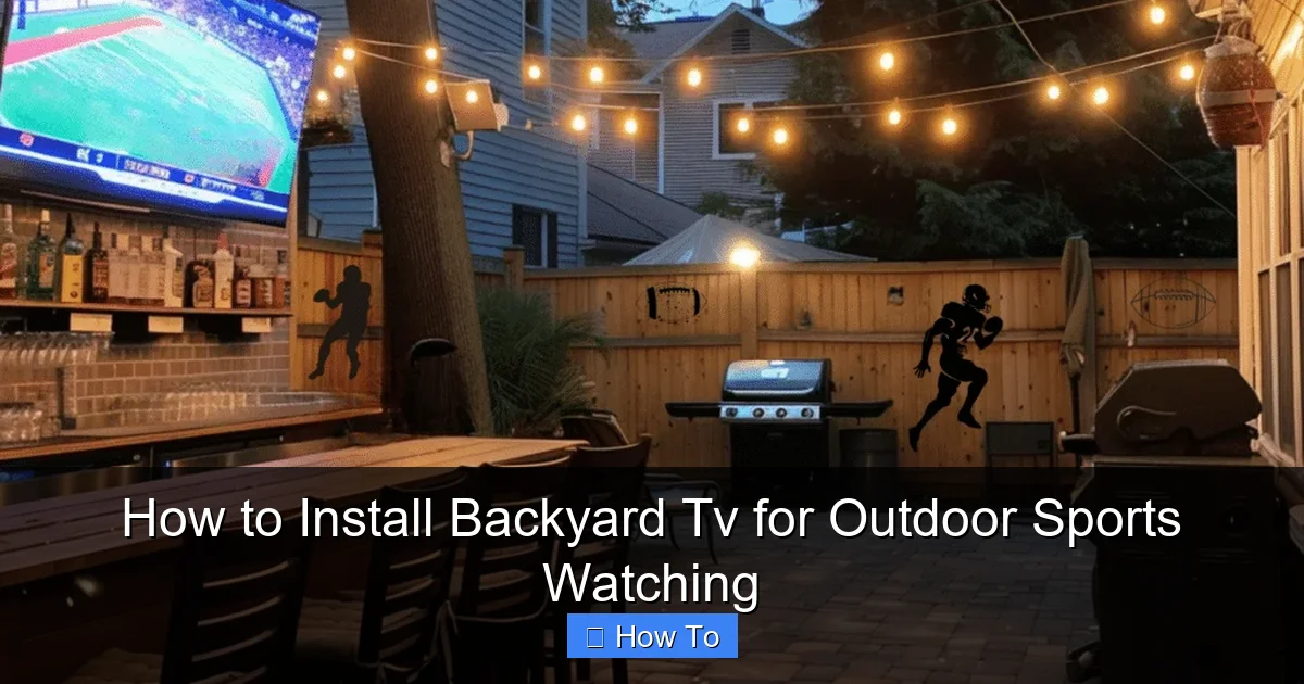 How to Install Backyard Tv for Outdoor Sports Watching