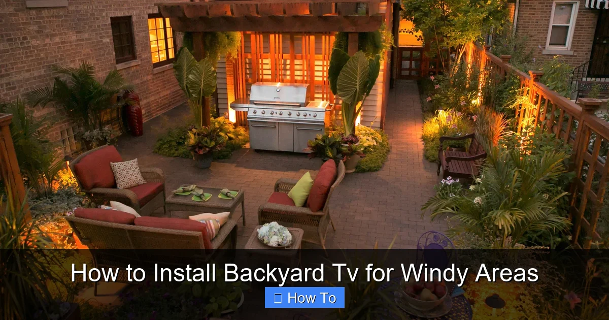 How to Install Backyard Tv for Windy Areas