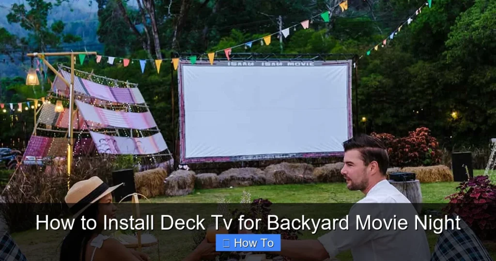 How to Install Deck Tv for Backyard Movie Night