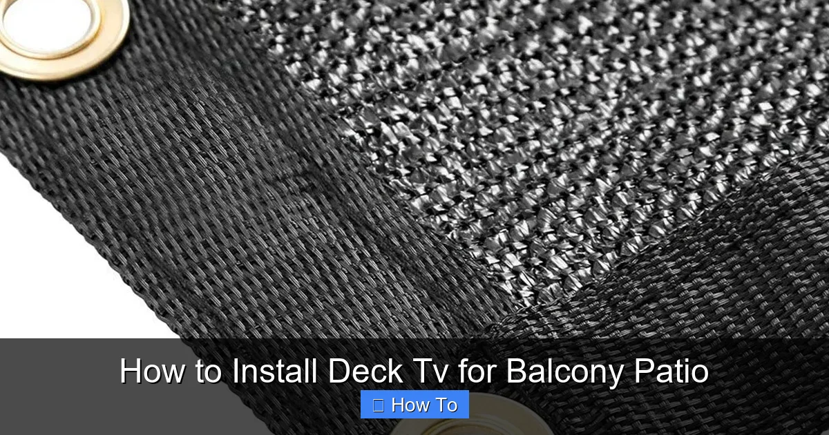 How to Install Deck Tv for Balcony Patio