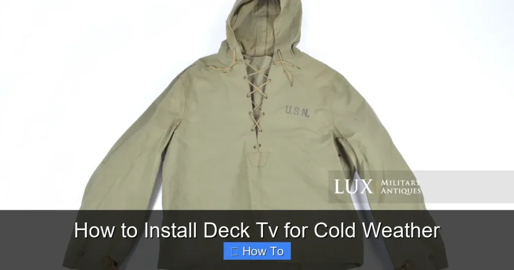 How to Install Deck Tv for Cold Weather