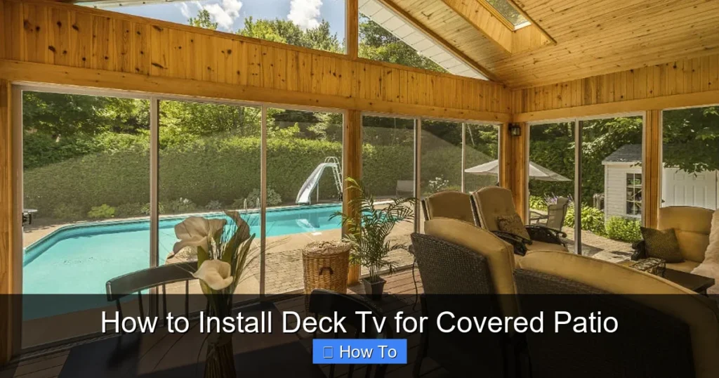 How to Install Deck Tv for Covered Patio