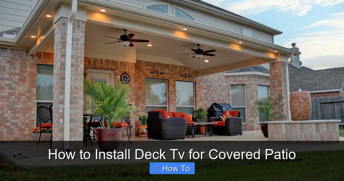 How to Install Deck Tv for Covered Patio
