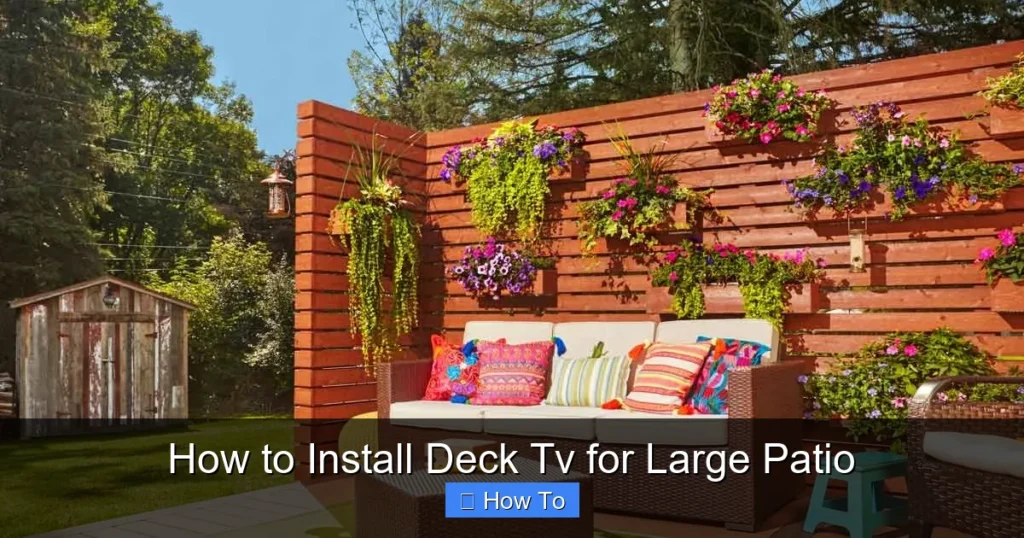 How to Install Deck Tv for Large Patio