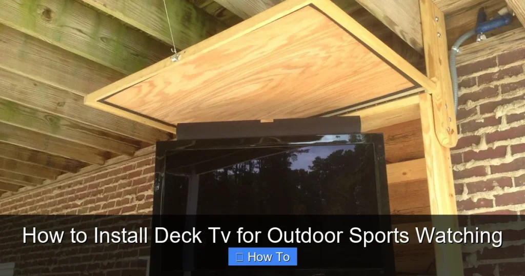 How to Install Deck Tv for Outdoor Sports Watching