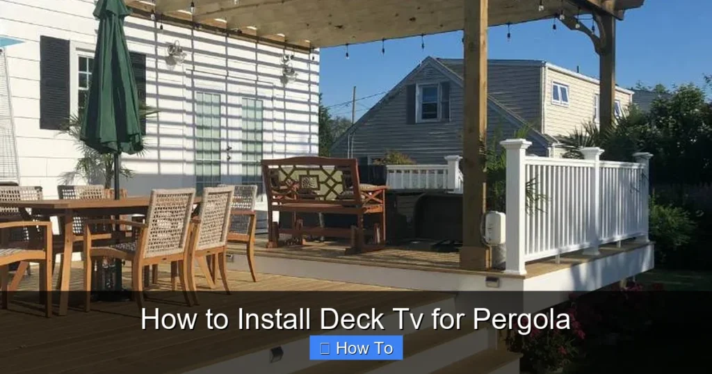 How to Install Deck Tv for Pergola