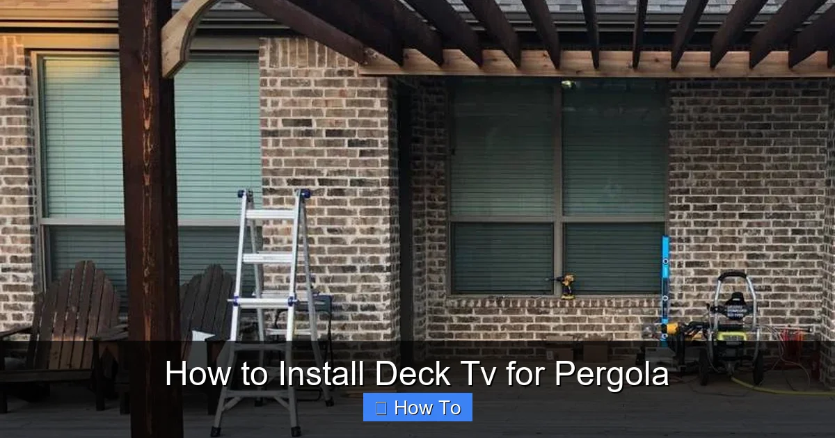 How to Install Deck Tv for Pergola