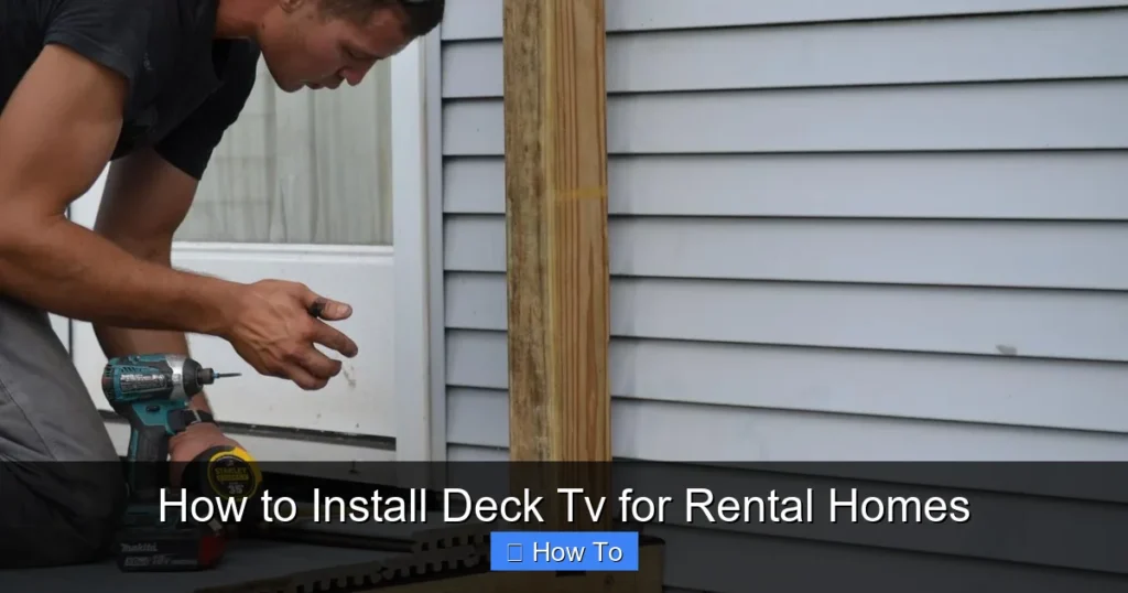 How to Install Deck Tv for Rental Homes
