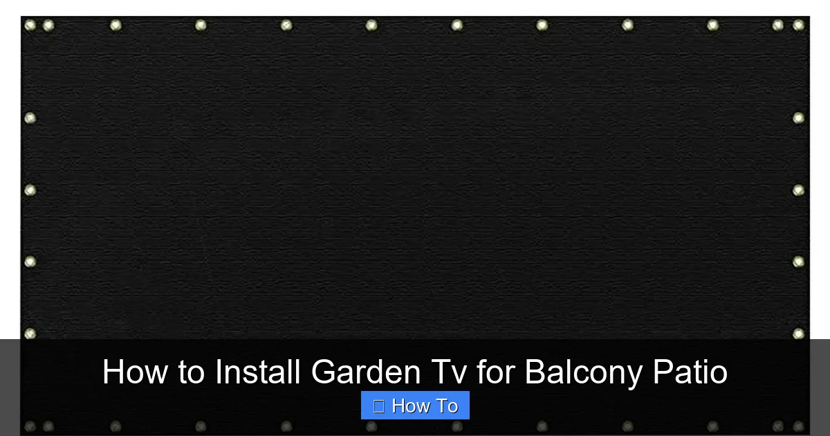 How to Install Garden Tv for Balcony Patio