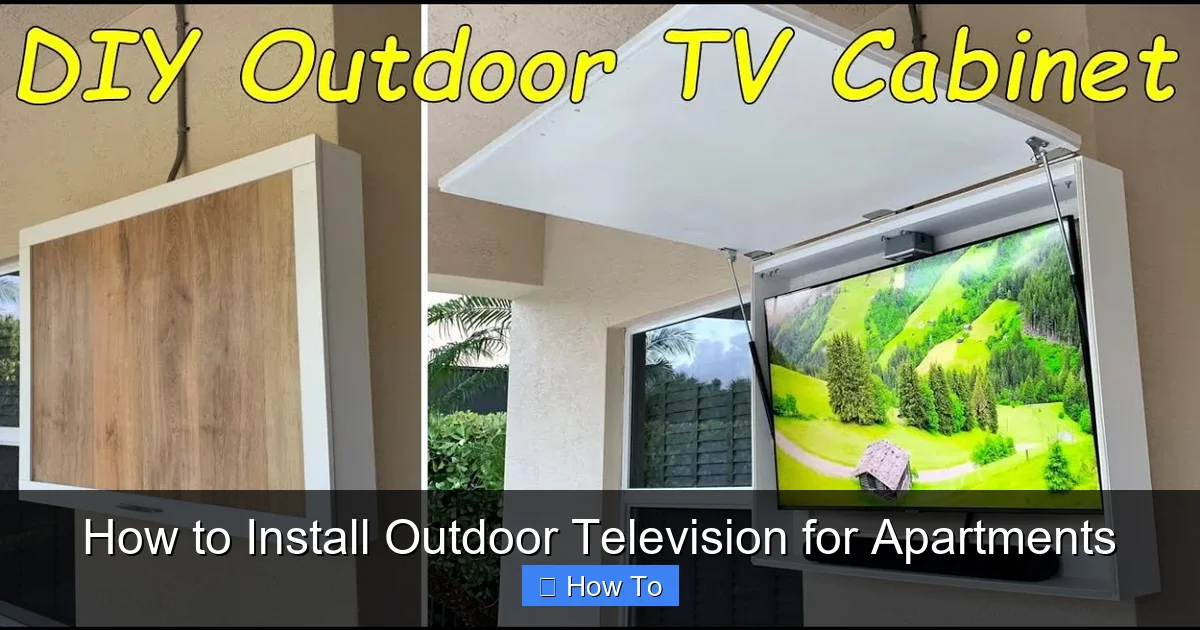 How to Install Outdoor Television for Apartments