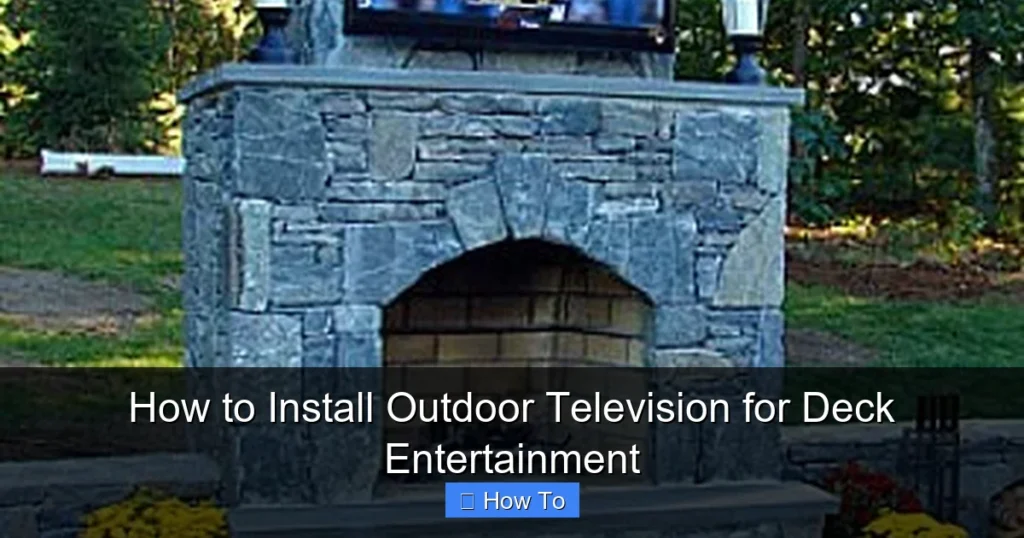How to Install Outdoor Television for Deck Entertainment