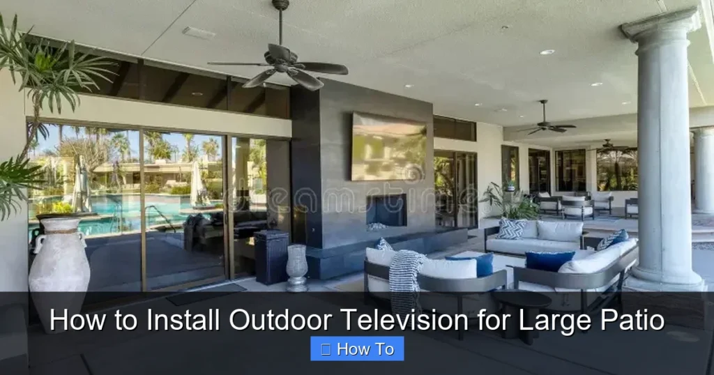 How to Install Outdoor Television for Large Patio