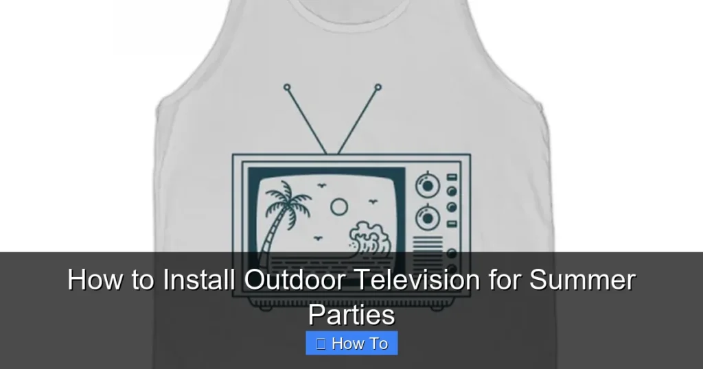 How to Install Outdoor Television for Summer Parties