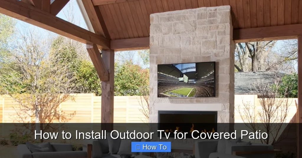 How to Install Outdoor Tv for Covered Patio