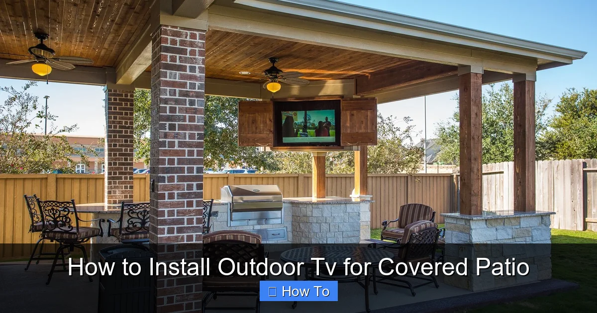 How to Install Outdoor Tv for Covered Patio