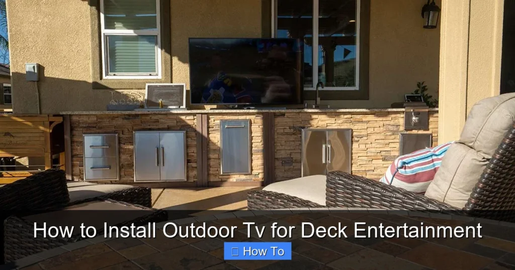 How to Install Outdoor Tv for Deck Entertainment