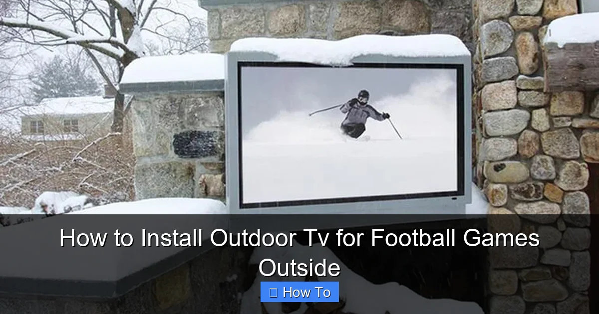 How to Install Outdoor Tv for Football Games Outside