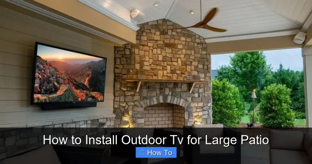 How to Install Outdoor Tv for Large Patio