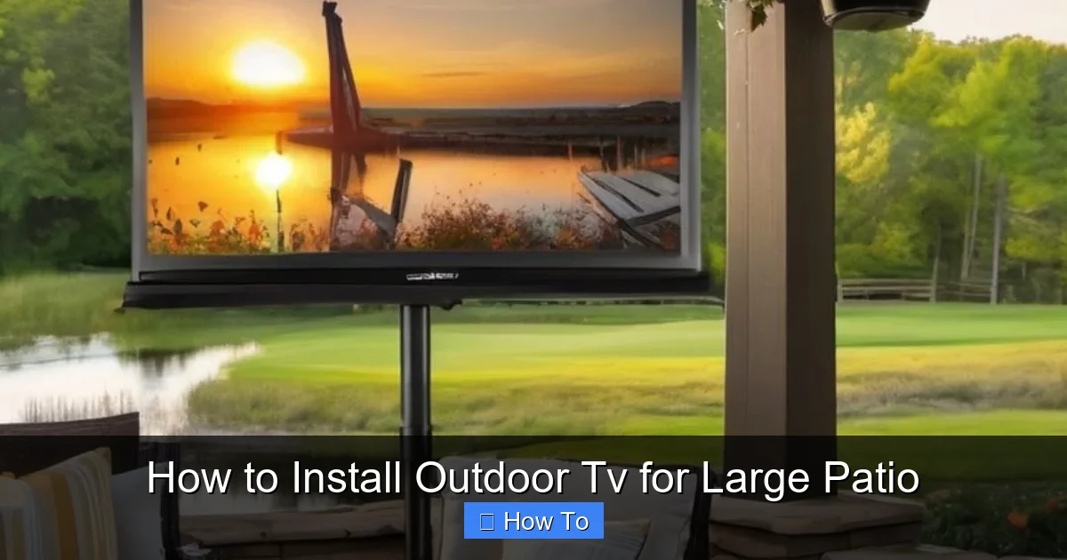 How to Install Outdoor Tv for Large Patio