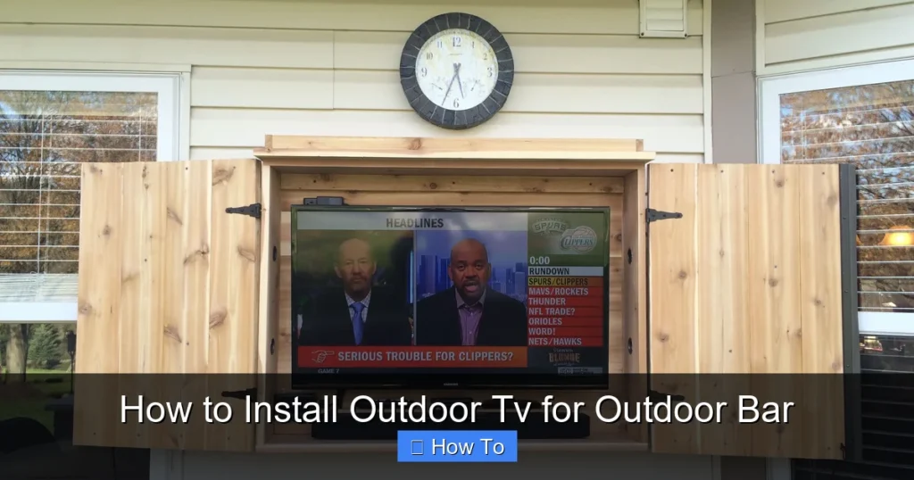 How to Install Outdoor Tv for Outdoor Bar