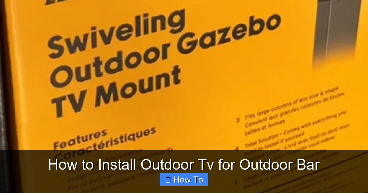 How to Install Outdoor Tv for Outdoor Bar