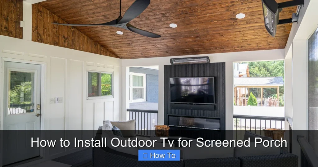 How to Install Outdoor Tv for Screened Porch
