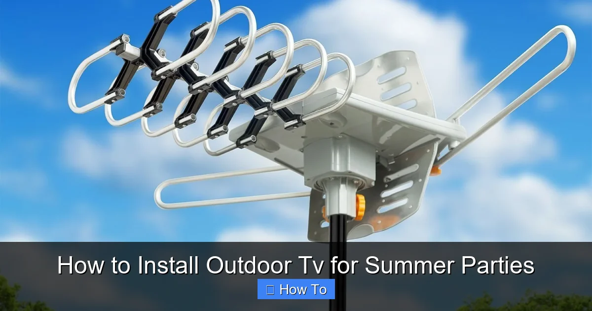 How to Install Outdoor Tv for Summer Parties