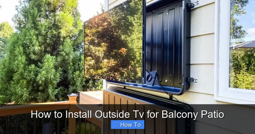 How to Install Outside Tv for Balcony Patio