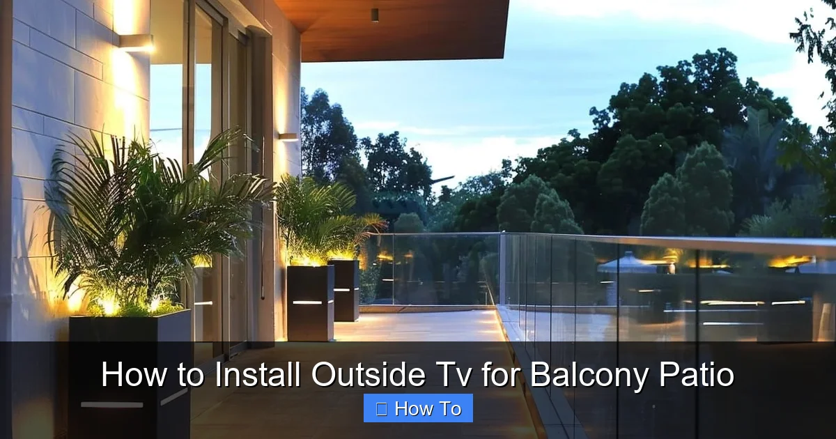 How to Install Outside Tv for Balcony Patio