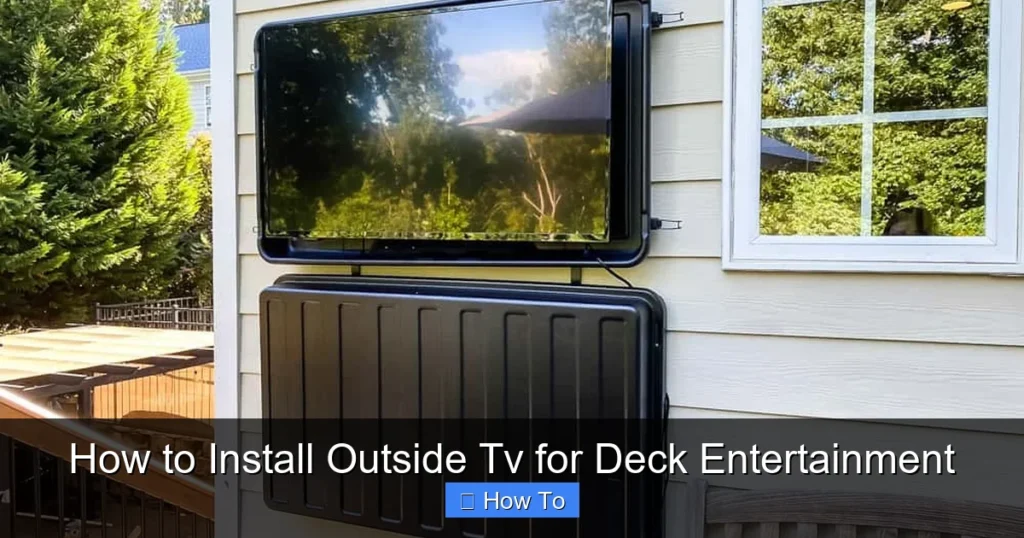 How to Install Outside Tv for Deck Entertainment
