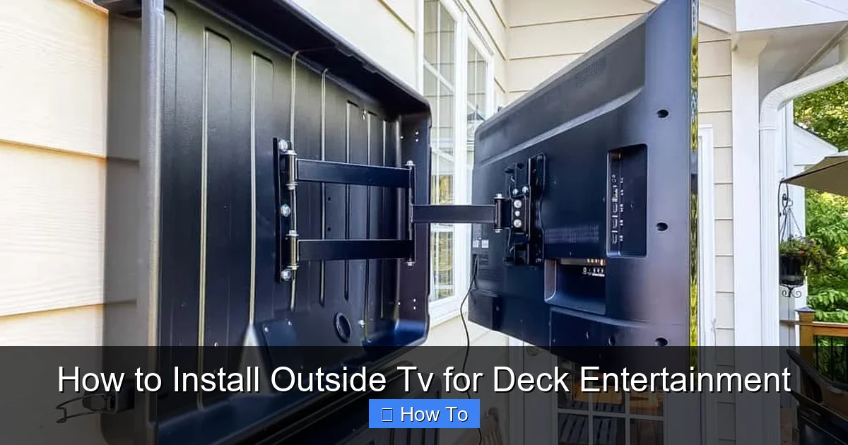 How to Install Outside Tv for Deck Entertainment