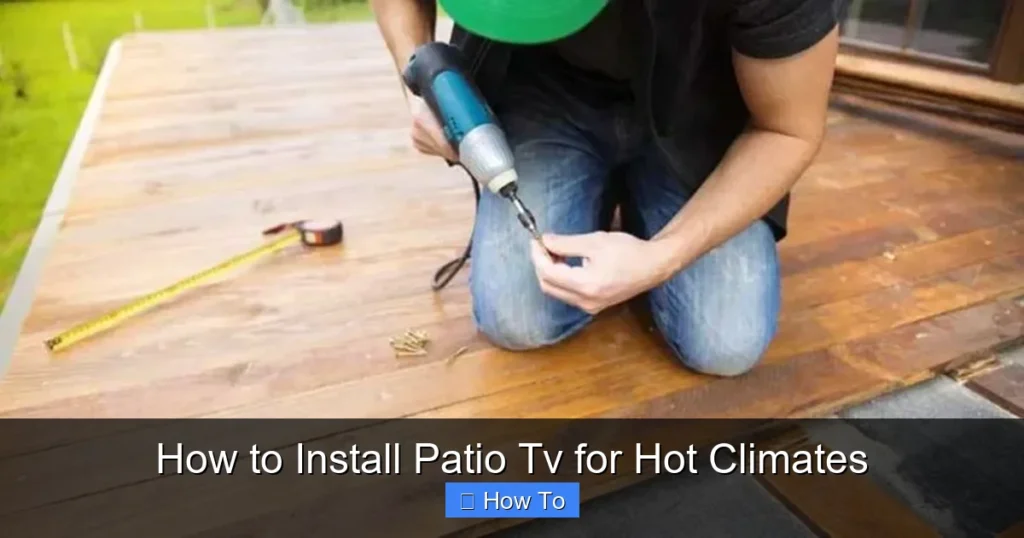 How to Install Patio Tv for Hot Climates