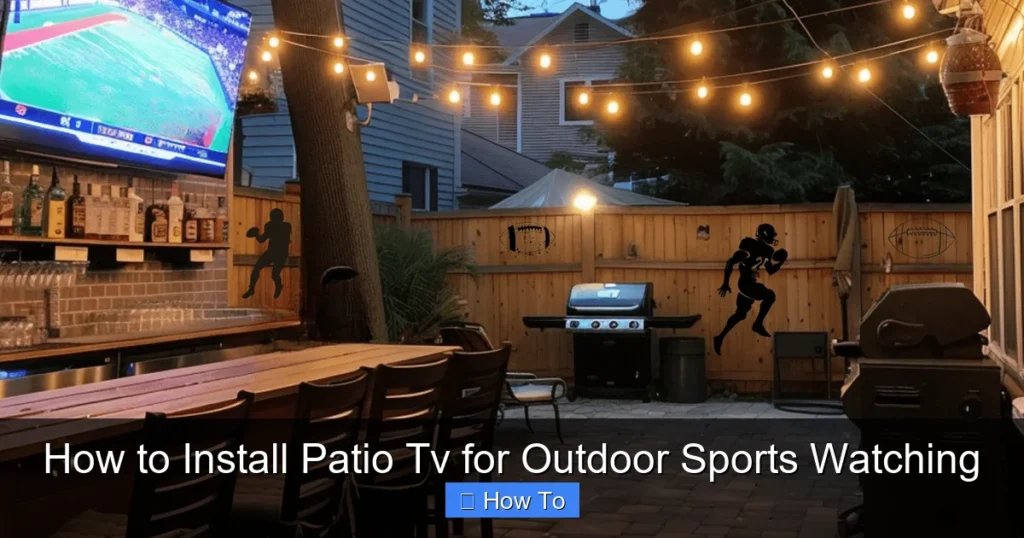 How to Install Patio Tv for Outdoor Sports Watching