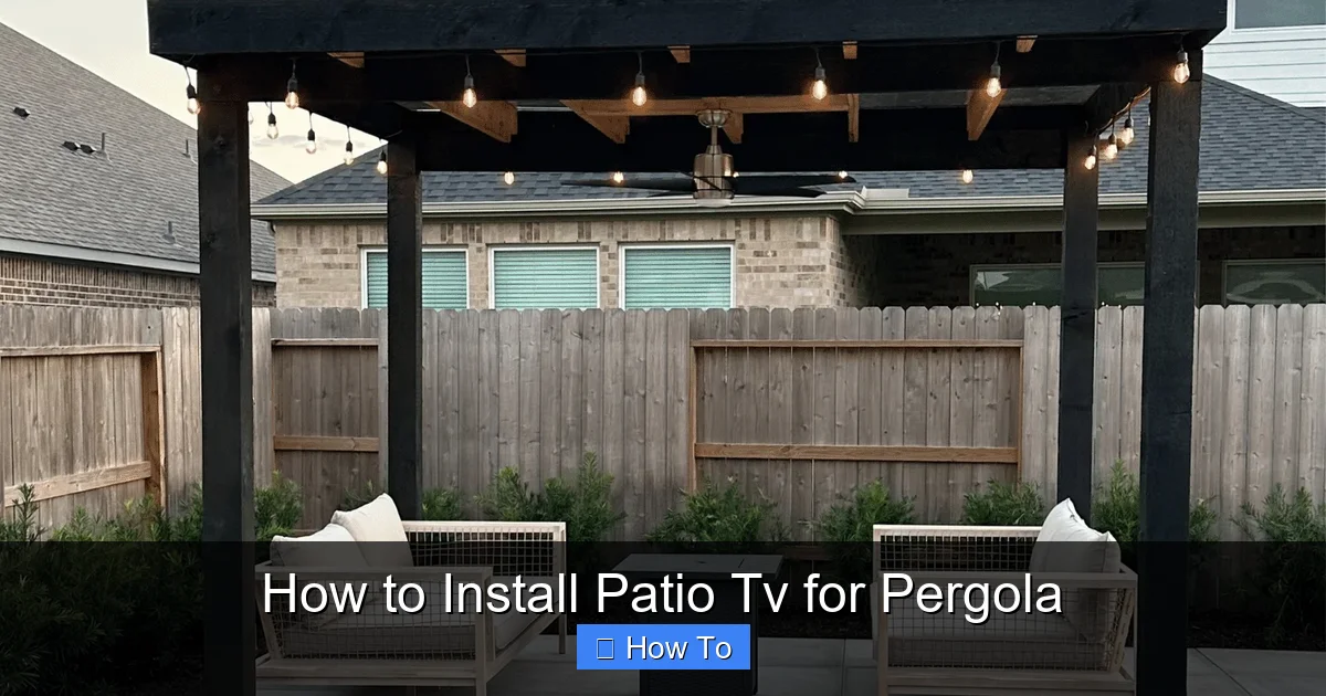 How to Install Patio Tv for Pergola